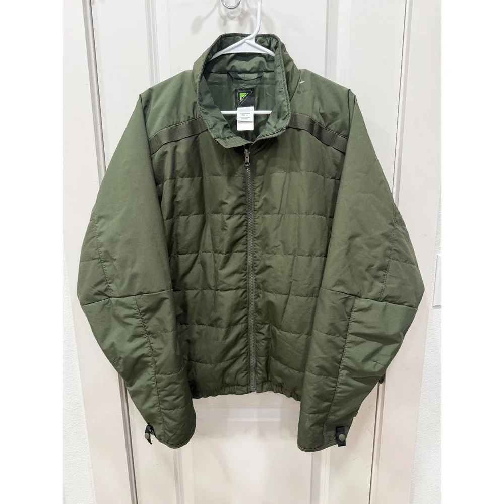 The Force Made For Heroes Mens Green Tactical Puffer Jacket Full Zip Large‎ RG L